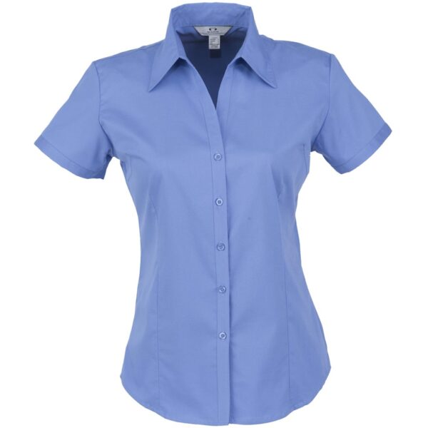 Ladies Short Sleeve Metro Shirt - Blue - Image 2