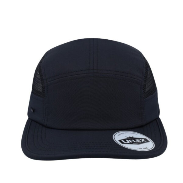 U23002BLK/BLK - 6 Panel Recycled Active cap - Black/Black