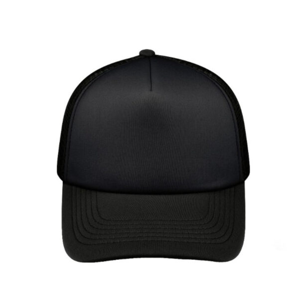 S19500BLACK - Curved Peak Foam Trucker - Black/Black