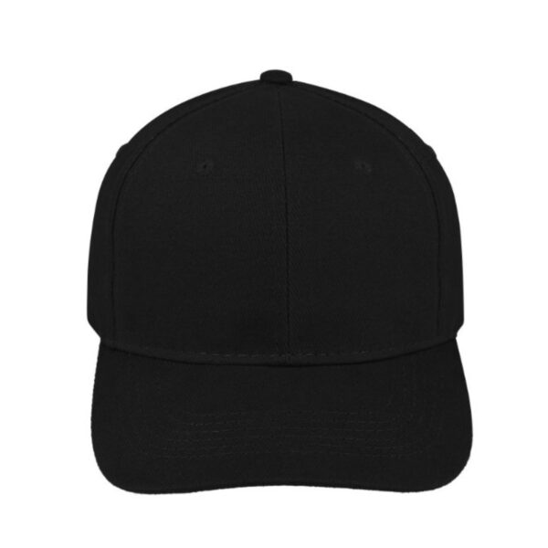 V6009BLACK - 6 Panel Brushed Cotton Cap - Black