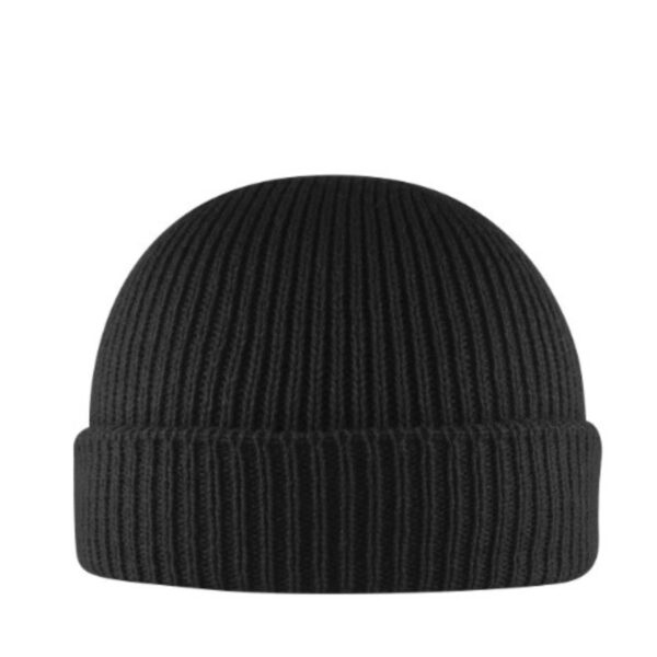 B2300BLACK - Cuffed Fishermen Beanie - Black