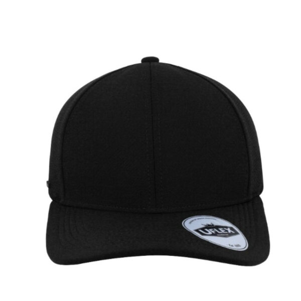 U22001SBLACK - 6 Panel Sports Cap - Black