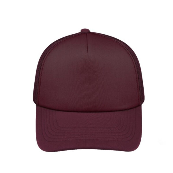 S19500BURGUNDY - Curved Peak Foam Trucker - Burgundy/Burgandy