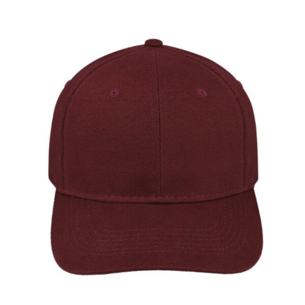 V6009BURGUNDY - 6 Panel Brushed Cotton Cap - Burgundy