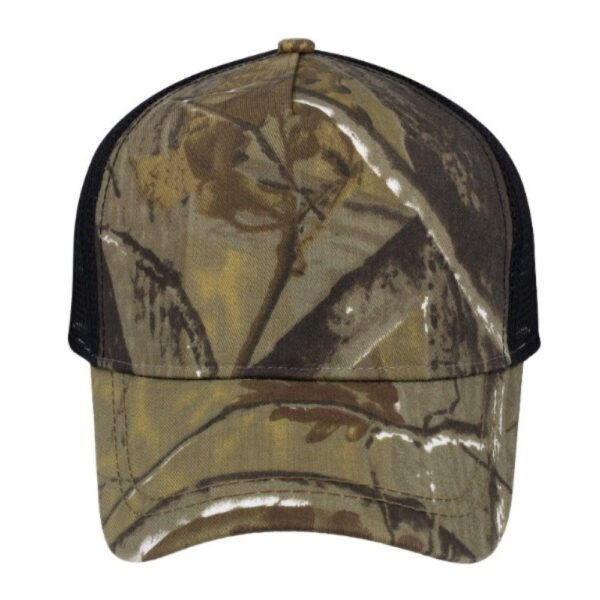 5003CAPINE/BL - MAC Trucker Cap - Camo Pine/Black