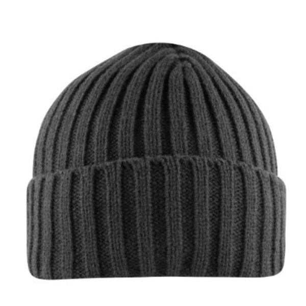 B1701CHARCOAL - Cuffed Chunky Beanie - Charcoal