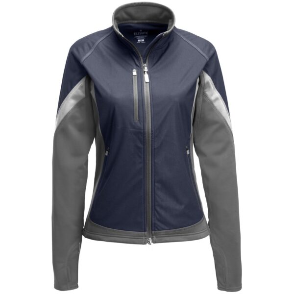 Ladies Jozani Hybrid Softshell Jacket - Navy - Image 2