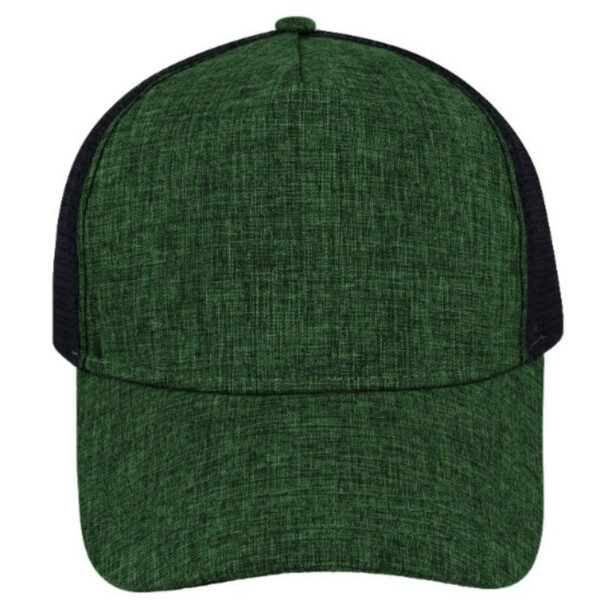 F21501GREENBLK - 5 Panel Summit Trucker - Green/Black