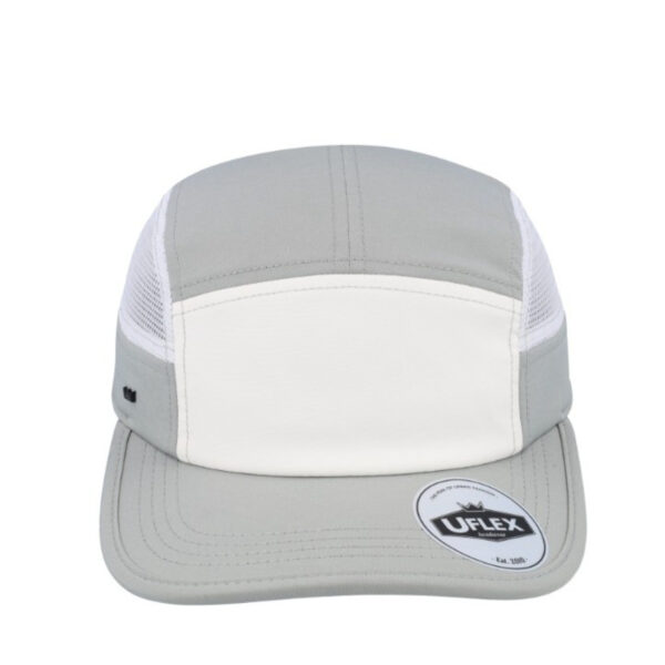 U23002GREY/WHT - 6 Panel Recycled Active cap - Grey/White