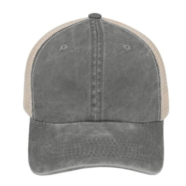 F22600GREY - Max Wash 6 Panel Trucker - Grey