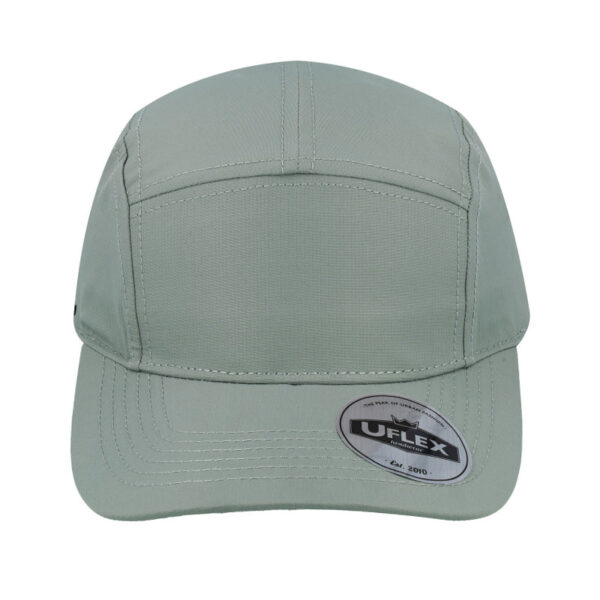 U23505GREY - 5 Panel Ripstop Cap - Grey