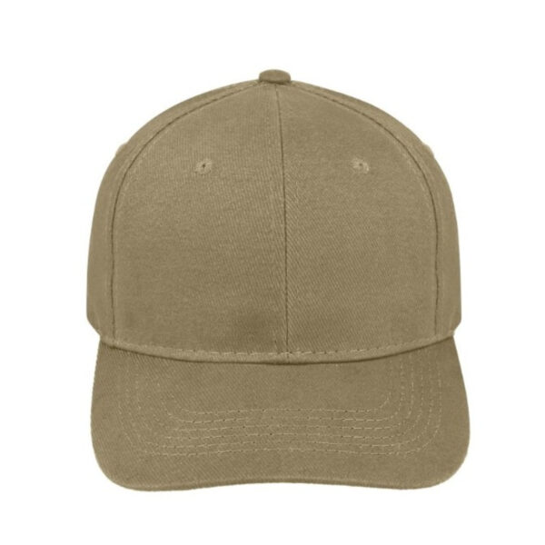 V6009KHAKI - 6 Panel Brushed Cotton Cap - Khaki