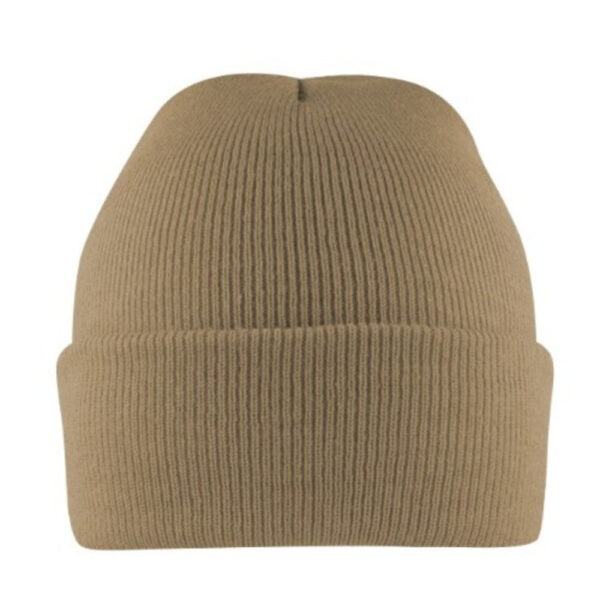 B001KHAKI - Cuffed Knitted Beanie - Khaki