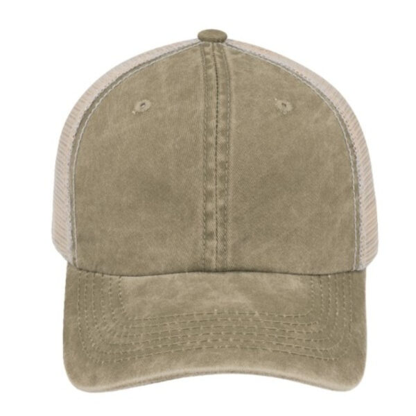 F22600KHAKI - Max Wash 6 Panel Trucker - Khaki