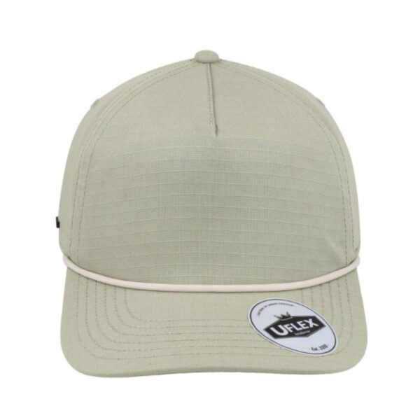 U23508MOSS/SILV - 5 Panel Ripstop Unstructured - Light Green/White