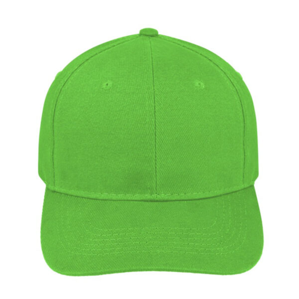 V6009LIME - 6 Panel Brushed Cotton Cap - Lime