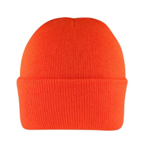 B001LUMOORANGE - Cuffed Knitted Beanie - Lumo Orange