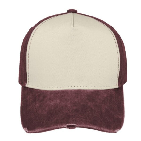 F21500MAROON/ST - Pigment Washed 5 Panel - Maroon