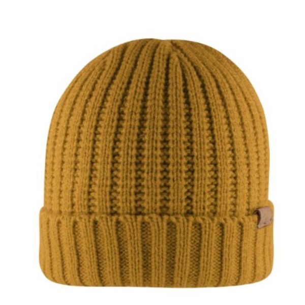 B2200MUSTARD - Rib Knit Cuffed Beanie - Mustard