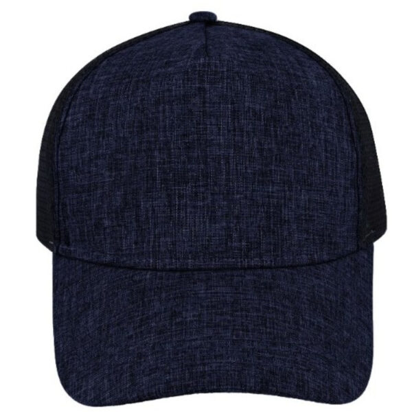 F21501NAVYBLK - 5 Panel Summit Trucker - Navy/Black