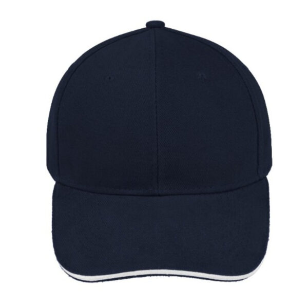 V6001NAVY/WH - Sandwich Brushed Cotton - Navy/White