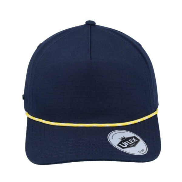 U23508NAVY/SMOO - 5 Panel Ripstop Unstructured - NAVY/Yellow