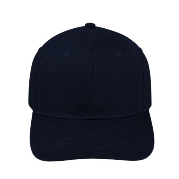 V6009NAVY - 6 Panel Brushed Cotton Cap - Navy