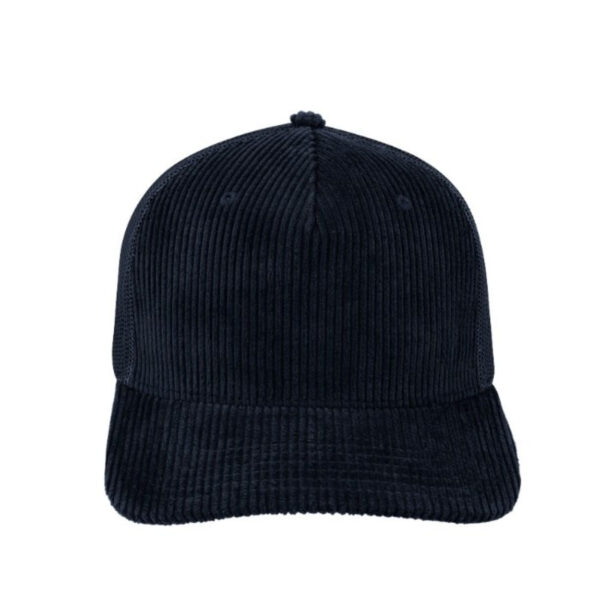 U21512NVY - 5 Panel Corduroy Trucker - Navy