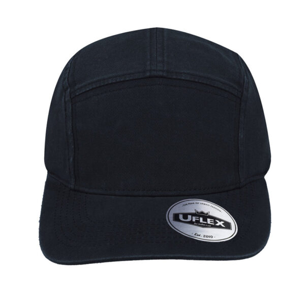 U22505NAVY - 5 Panel Washed Cotton Cap - Navy