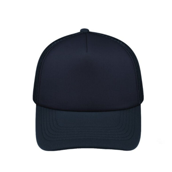 S19500NAVY - Curved Peak Foam Trucker - Navy/Navy