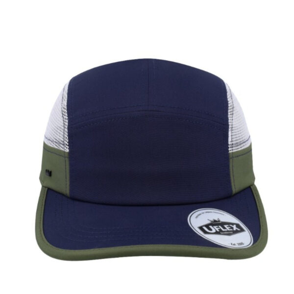 U23002NVY/OL/WH - 6 Panel Recycled Active cap - Navy/Olive/White