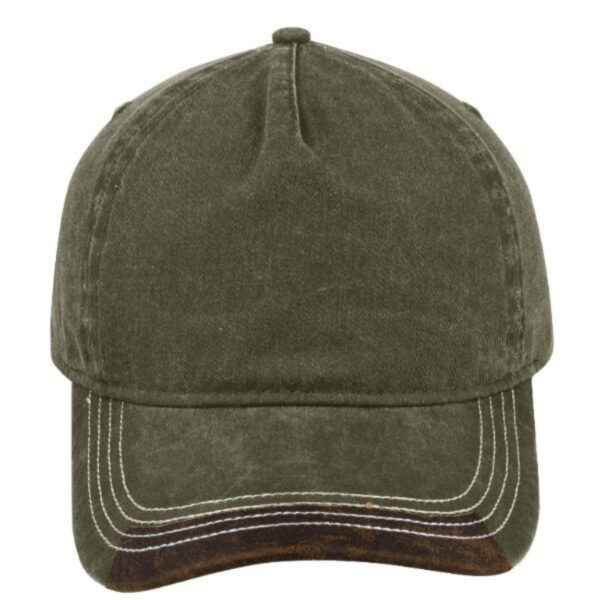 F23500OLIVE/BRN - Max Wash 5 Panel Cap - Olive/Brown