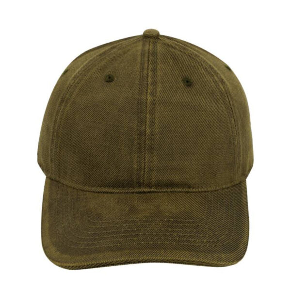 23603OLIVE - Dual Tone Oil Skin 6 Panel Cap - Olive