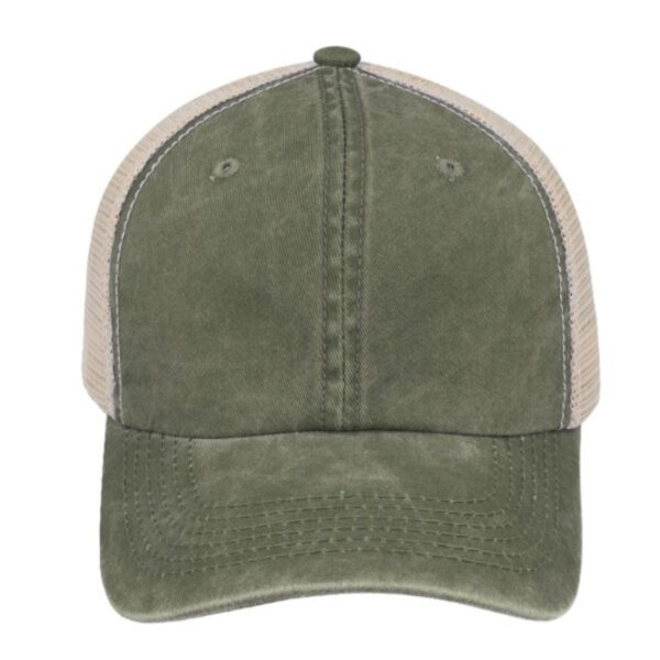 F22600OLIVE - Max Wash 6 Panel Trucker - Olive