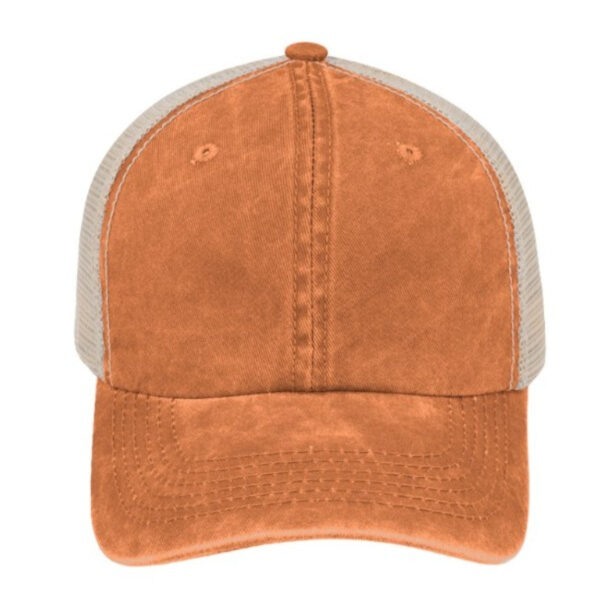 F22600ORANGE - Max Wash 6 Panel Trucker - Orange