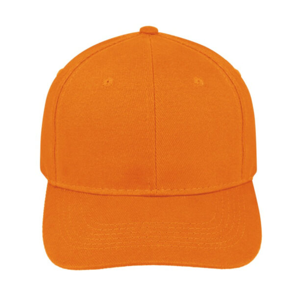 V6009ORANGE - 6 Panel Brushed Cotton Cap - Orange