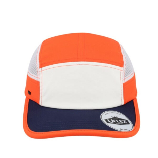 U23002ORANG/WHT - 6 Panel Recycled Active cap - Orange/White