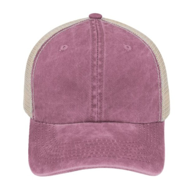 F22600PINK - Max Wash 6 Panel Trucker - Pink