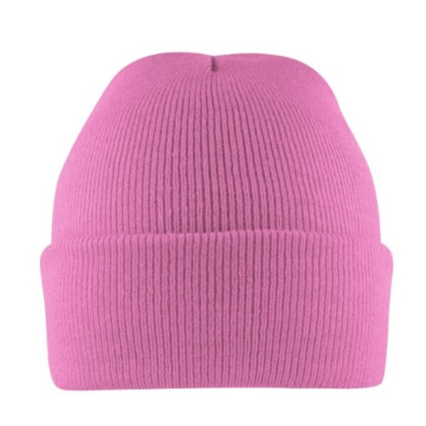 B001PINK - Cuffed Knitted Beanie - Pink