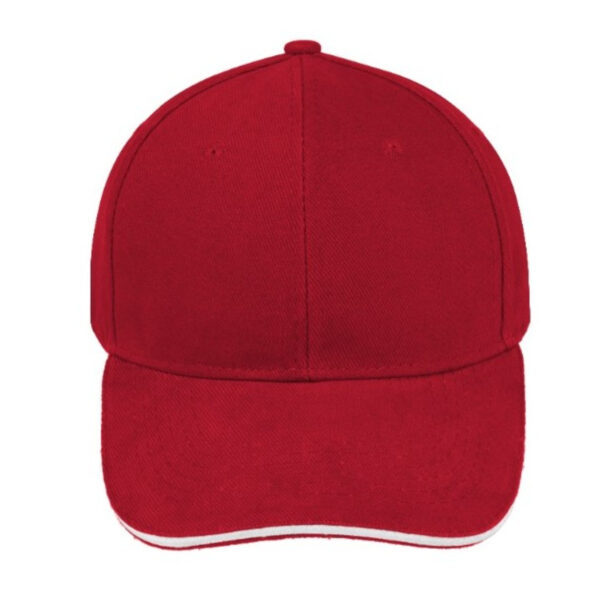 V6001RED/WH - Sandwich Brushed Cotton - Red/White