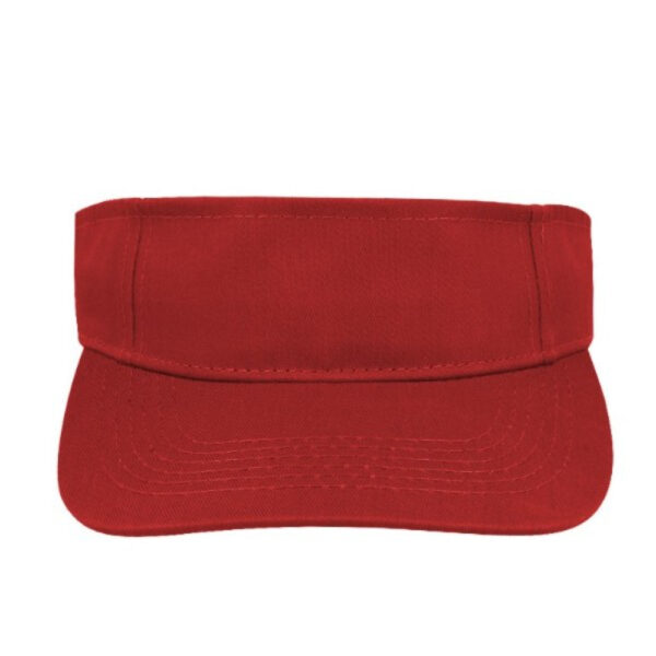 6052RED - Twill Visor - Red