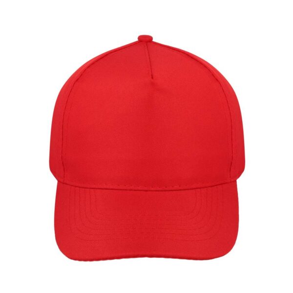 K5002RED - Kiddies 5 Panel Promo Cap - Red