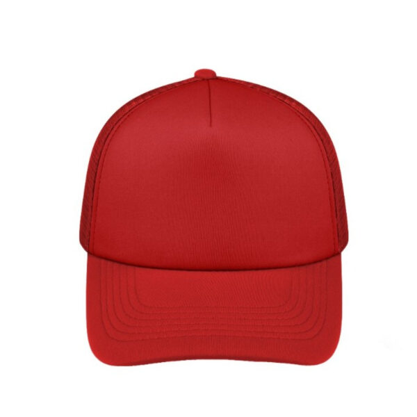 S19500RED - Curved Peak Foam Trucker - Red/Red