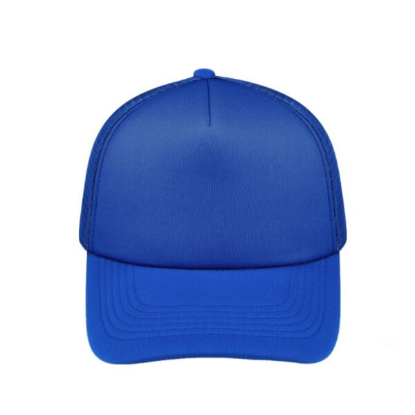 S19500ROYAL - Curved Peak Foam Trucker - Royal/Royal