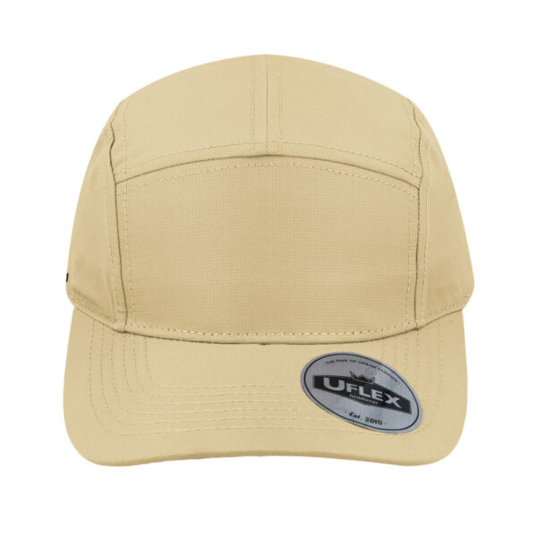 U23505SAND - 5 Panel Ripstop Cap - Sand