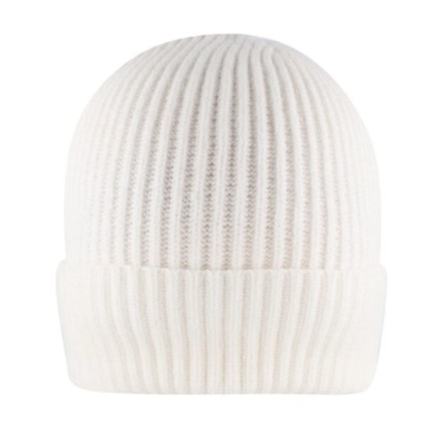 B2201WHITE - Feather Touch Cuffed Beanie - White