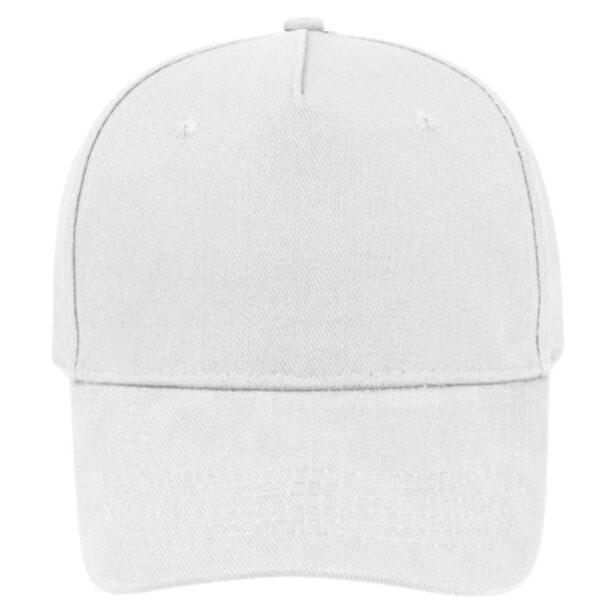 5001WHITE - Super 5 Panel Cotton Cap - White