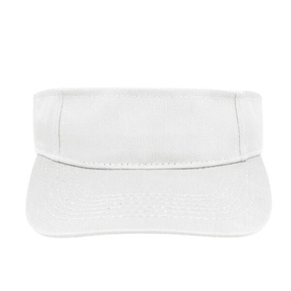 6052WHITE - Twill Visor - White