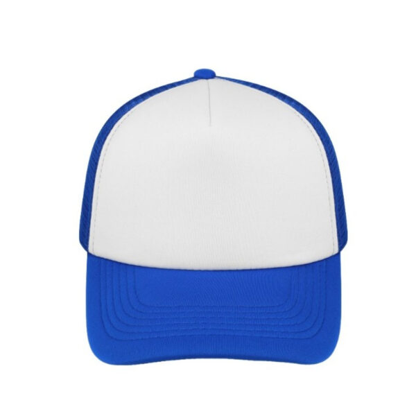 S19500ROY/WH - Curved Peak Foam Trucker - White/Royal