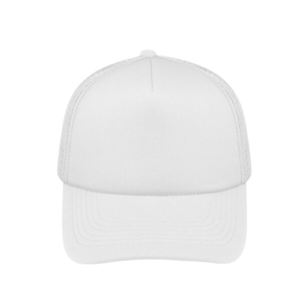 S19500WHITE - Curved Peak Foam Trucker - White/White